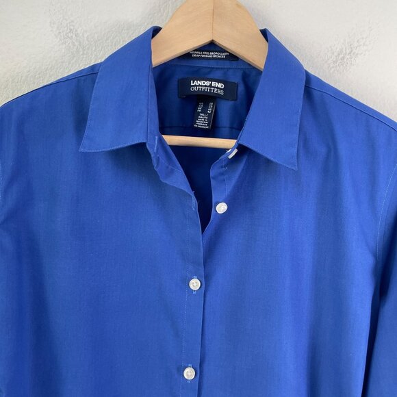 Lands End Womens Plus 20 Tall Wrinkle Free Broadcloth Button Up Shirt Blouse - Picture 8 of 9